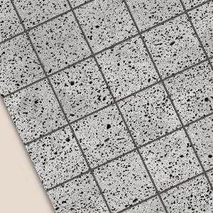 현대 포인트 벽돌 무늬 시트지 - 현무암 사각타일(HWP21664)
